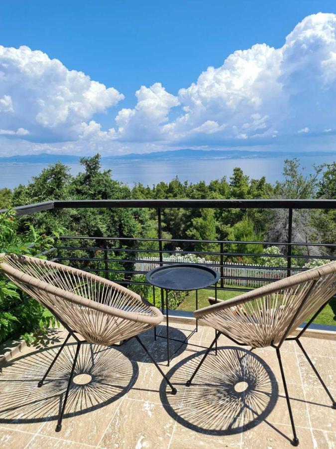 Janis Seaview Villa Néa Fókaia Bagian luar foto